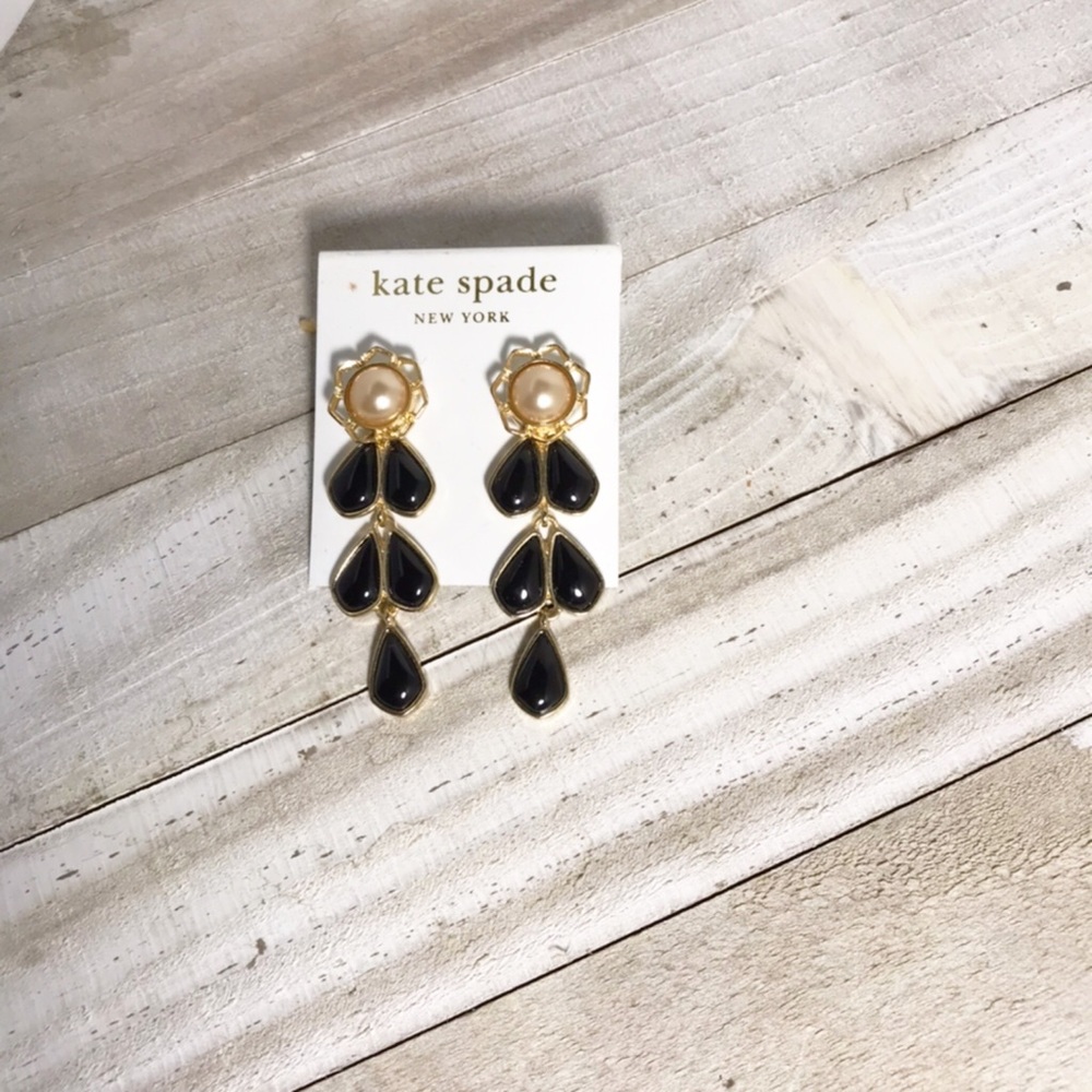 (REDUCED) NWOT KATE SPADE PEARL STUD EARRINGS 2’’ DANGLE - Picture 4 of 7